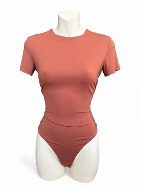 Meshki Short Sleeve Bodysuit in Terracotta